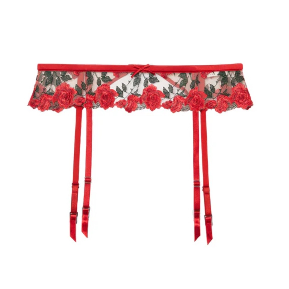 Fleur du Mal Roses‎ and Thorns Garter Belt NWOT Sz XS/S